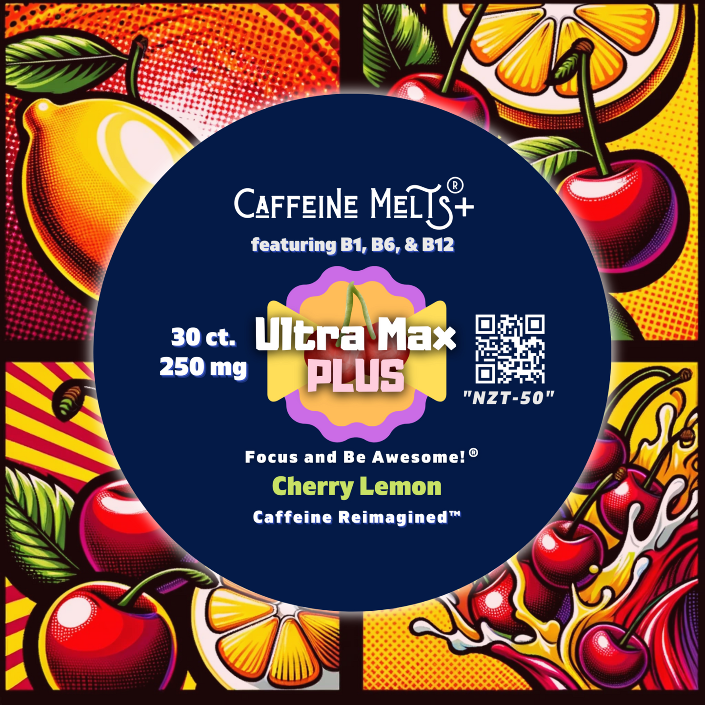 Cherry Lemon - Ultra Max Plus (250mg + 1.23mg B1, 1.76mg B6, & 20mcg Methylcobalamin B12) UMP