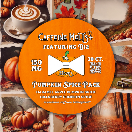 150mg Pumpkin Spice Pack (15ct Cranberry Pumpkin Spice + 15ct Caramel Apple Pumpkin Spice 150mg + 20mcg Methylcobalamin B12)