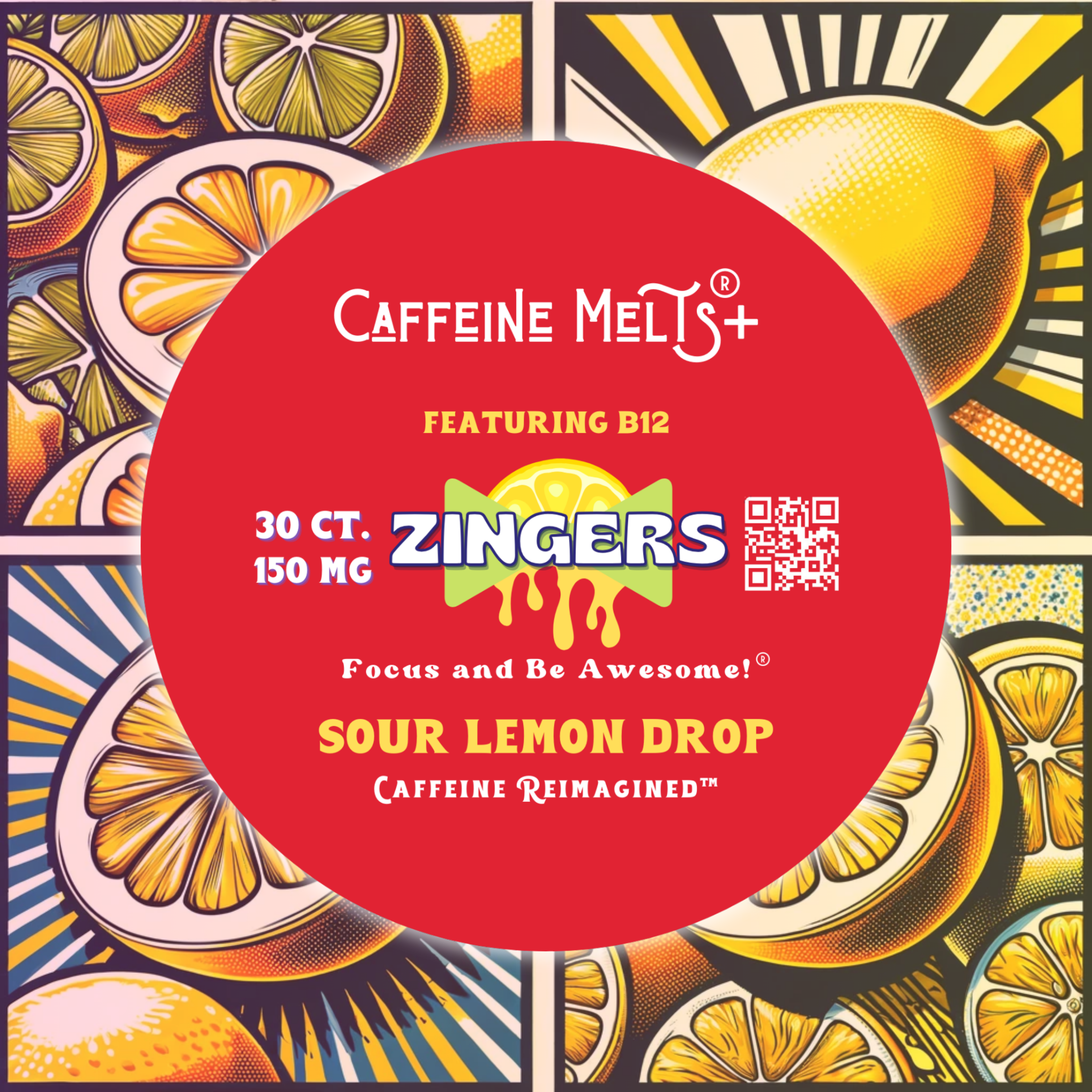 Sour Lemon Drop Zingers (150mg + B1, B6, & Methylcobalamin B12)