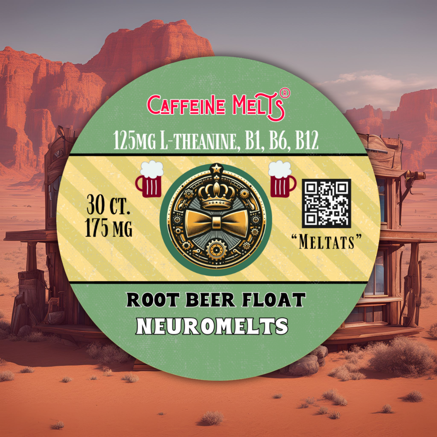 175mg Root Beer Float Nootropic NeuroMelts (featuring methylcobalamin B1, B6, B12 & 125mg L-Theanine)